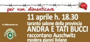 Taranto - Mostra itinerante sulla Shoah con due testimoni superstiti