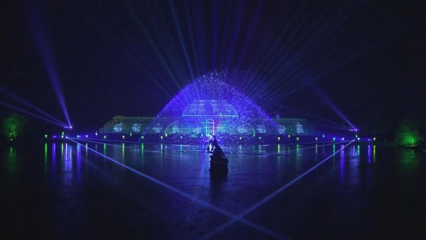 Kew Gardens in London lights up for Christmas
