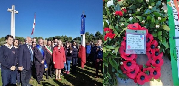 Ortona (Chieti) Papaveri rossi ad Ortona per il Remembrance Day, commemorazione per i cento anni dalla fine della Prima Guerra mondiale