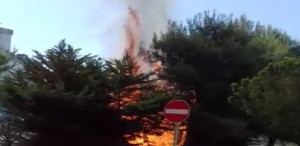 Taranto - Incendio nei pressi della struttura di aggregazione sociale a Lama (video)