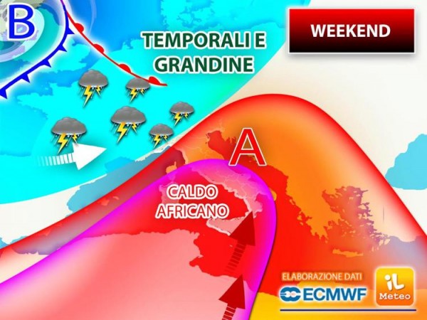 Non solo afa, da domenica 25 luglio tornano i temporali