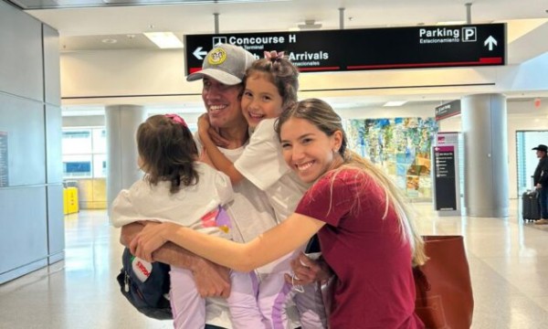 la familia Guaidó reunida en Miami en Florida - EE.UU.