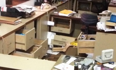 Robo y destrozos en el Palacio de las Academias en Caracas
