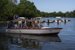 Un grupo de turistas rusos toma un paseo en bote para ver la fauna y flora del Parque Nacional Laguna de La Restinga en Isla Margarita, estado Nueva Esparta, Venezuela, el 24 de noviembre de 2022. – Los turistas rusos encuentran un lugar para pasar sus vacaciones en política aliado Venezuela. Desde el comienzo de la guerra y debido a las sanciones, ha habido muy pocos lugares que los rusos puedan visitar. Uno de los restantes es la isla caribeña de Margarita.