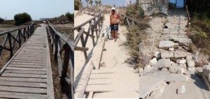 Taranto (Pulsano) - Accesso al mare impossibile per i disabili alla spiaggia libera Lido Le Canne