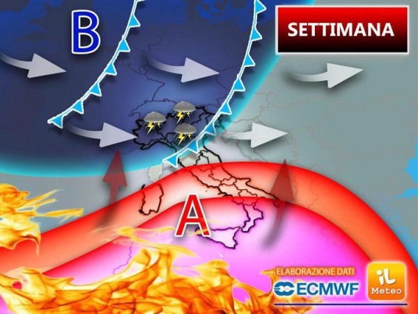 Caldo e oltre 40 gradi a Sud, temporali a Nord: meteo divide Italia