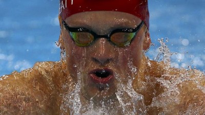Britain&#039;s Adam Peaty sets world record in heats