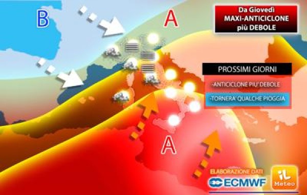 Da giovedì pioggia su alcune regioni, ecco dove