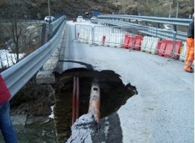 Cuneo - Riapre il ponte Muzzappello a Pamparato