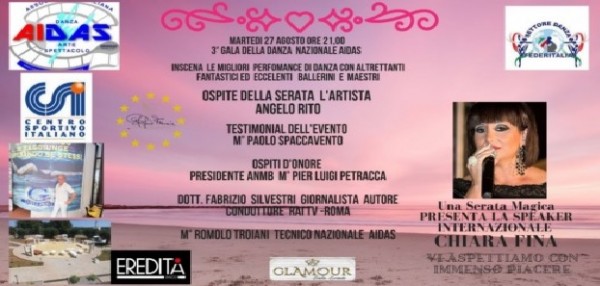 Terzo Gala nazionale della danza Aidas 27 agosto 2019, Eredità Eventi (Villa Castelli, Brindisi)