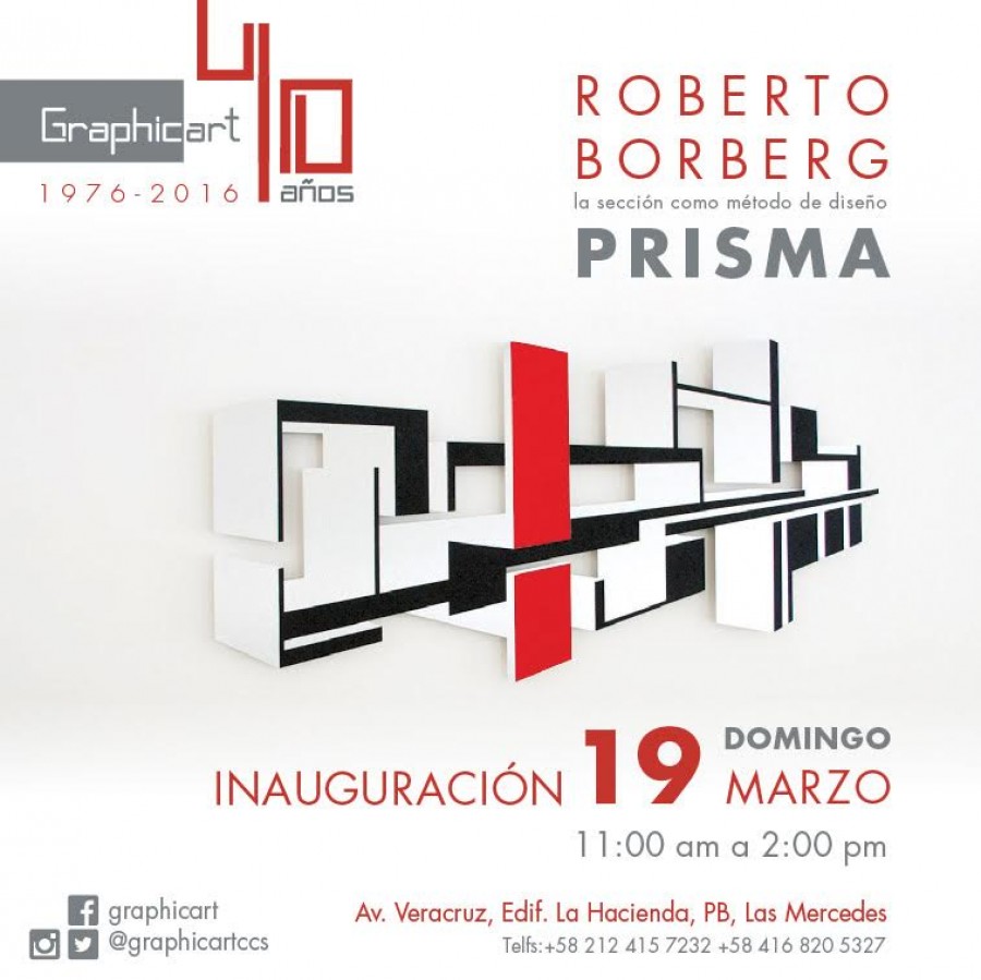 Inaugura el 19 de marzo Roberto Borberg en Graphicart con la muestra ‘Prisma’