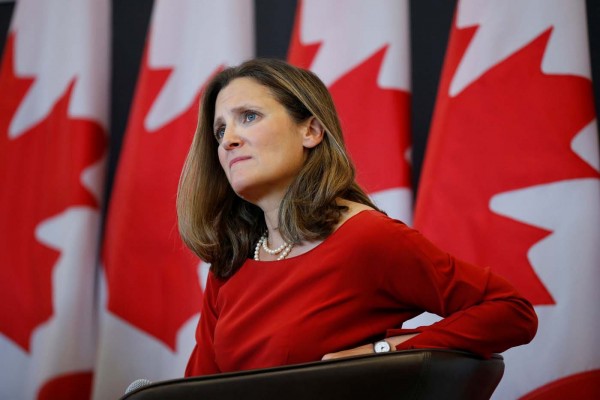 Chrystia Freeland, canciller de Canadá 