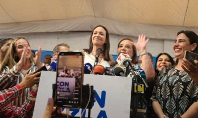 María Corina Machado, líder y ex candidata presidencial de la oposición venezolana y  Corina Yoris Villasana (representante de María Corina para inscripción en presidenciales)