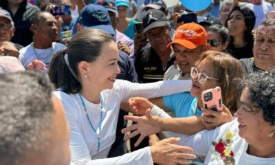 Cumaná la candidata presidencial opositora, María Corina Machado
