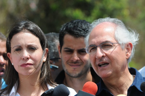 Maria Corina Machado lider de Vente Venezuela y Antonio Ledezma Alcalde Metropolitano de Caracas en exilio