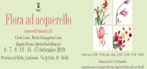 Biella - Mostra &quot;Flora ad acquerello&quot; al Cantinone