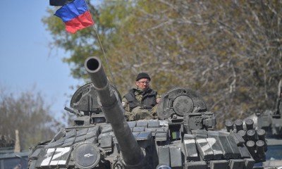Carro armato russo nel Donetsk 