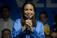 María Corina Machado, leader e candidata alla presidenza dell&#039;opposizione venezuelana