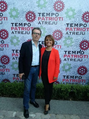 Massimiliano F. Mambor (FdI - AN) con Monica Picca candidata del Centro Destra a Presidente del X Municipio - Ostia di Roma all&#039; Astreju 2017