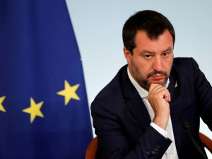 El vicepremier italiano Matteo Salvini y lider de la Liga