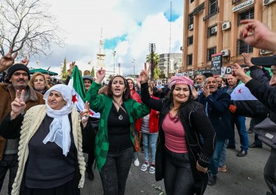 Festeggiamenti a Sweida per la caduta di Assad