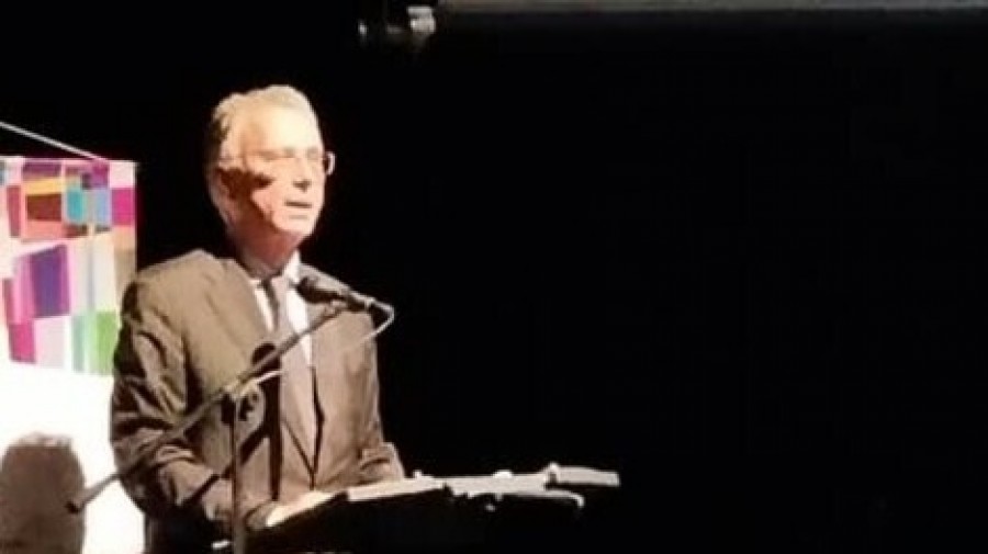 Embajador Giovanni De Vito en la intervención central del Día de la Memoria 2024, en Caracas. 