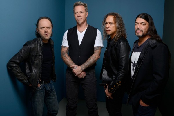 Los integrantes de Metallica de izquierda a derecha, Lars Ulrich, James Hetfield, Kirk Hammett y Robert Trujillo