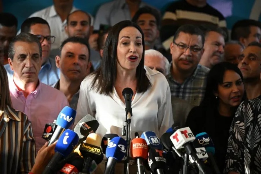 La líder opositora venezolana María Corina Machado