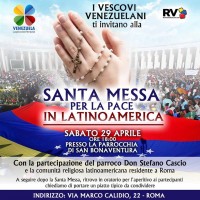 Roma Santa Messa per la Pace in Venezuela - Protesta Mondiale  Venezuela te necesita