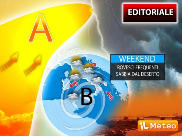 Meteo, vortice algerino verso l&#039;Italia: sabbia e piogge nel weekend