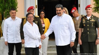 Los presidentes de Colombia, Gustavo Petro, y de Venezuela, Nicolás Maduro