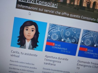 Consulado General de Italia con asistente virtual