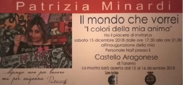 “Il mondo che vorrei – i colori della mia anima” mostra-evento a Taranto organizzato da Snals Confasl Puglia