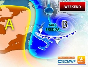 Temperature in calo, freddo e gelo nel weekend