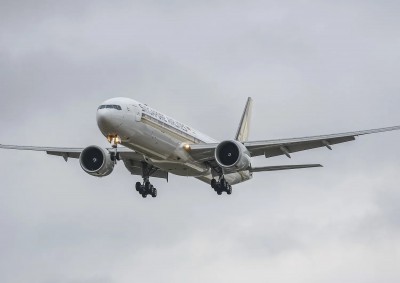 Un aereo durante una turbolenza