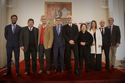 Equipo del Festival de Las Alturas, durante la presentación en el Palacio San Martín (Foto: Gentileza Festival)