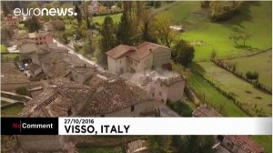 Riprese aeree delle zone del terremoto centro Italia