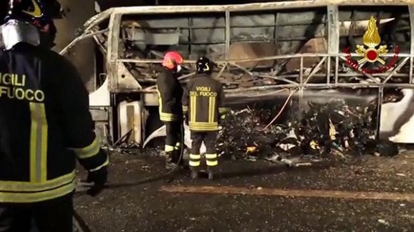 At least 16 dead after coach carrying students crashes in Italy
