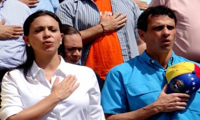 Maria Corina Machado lider de Vente Venezuela y Henrique Capriles lider de Primero Justicia