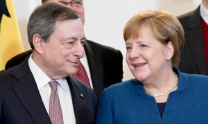 Il passaggio del testimone tra Merkel e Draghi alla guida dell&#039;Europa