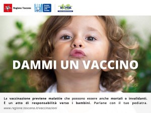 Toscana - &quot;Dammi un vaccino&quot;, parte il 3 ottobre la campagna regionale di comunicazione