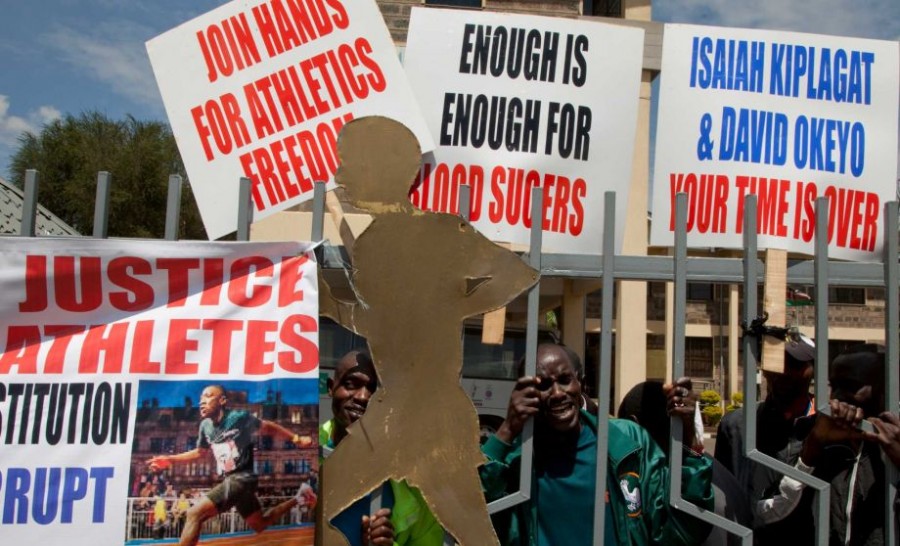 Kenyan athletes continue protest at federation HQ