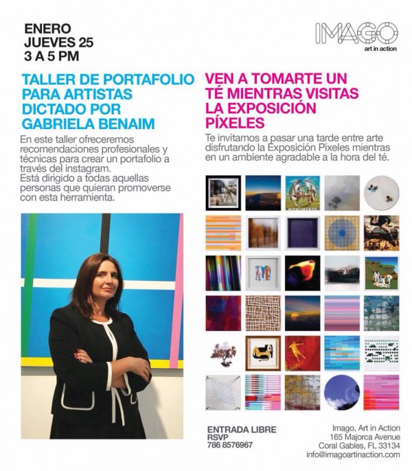 Taller de Portafolio y encuentro de arte  se ofrecen en Imago art in action