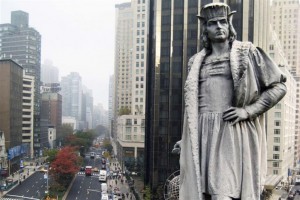 statua di Colombo a Manhattan