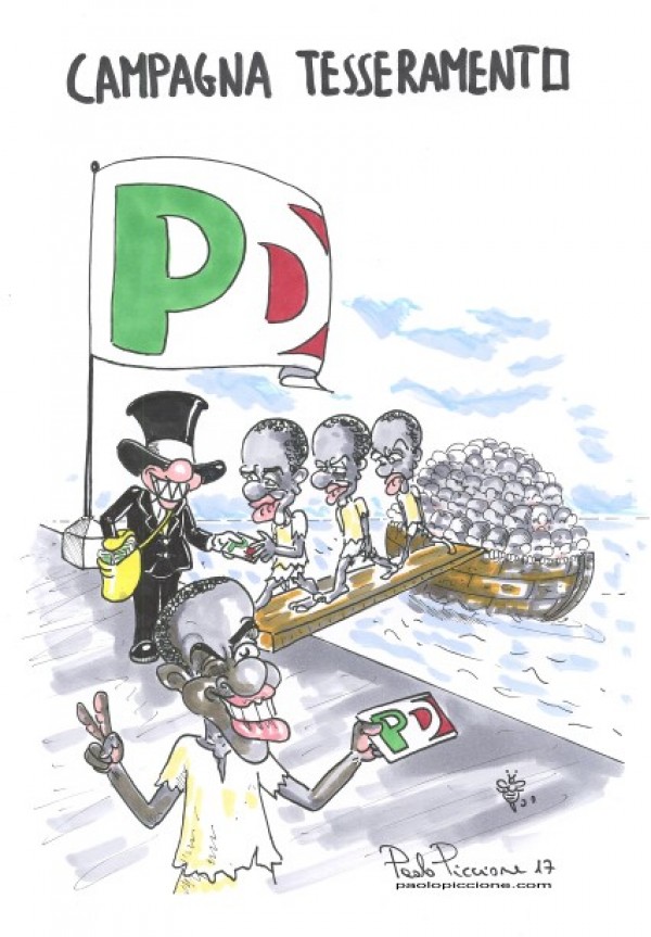 Campagna tesseramento PD...  Le vignette di Paolo Piccione