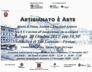 ARTIGIANATO è ARTE - Apre l’annuale mostra d’arte della CNA Pensionati di Firenze – Basilica di San Lorenzo