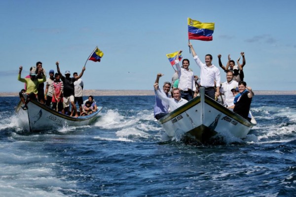 Operación Libertad en Nueva Esparta: Guaidó llegó a Margarita en un peñero