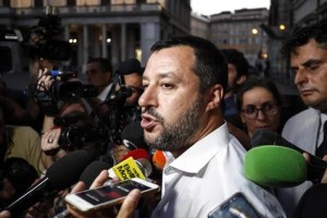El vicepremier italiano Matteo Salvini y lider de la Liga