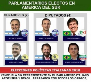 Elezioni Politiche 2018 - Voto all&#039;Estero: i risultati in Venezuela e America Meridionale