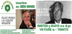 Taranto - Alla Città che vogliamo incontro con Gero Grasso «Aldo Moro e la Verità negata»